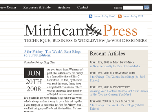 Mirificam Press Baseline Grid